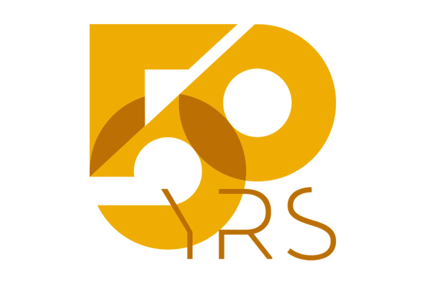 50 Jahre tewipack Logo in goldener Schrift
