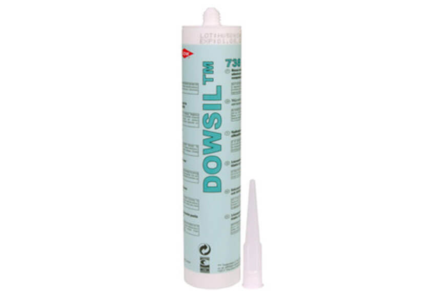 DOWSIL 738 Elektronik Dichtstoff 310ml Kartusche in wei&szlig; mit Dosierspitze