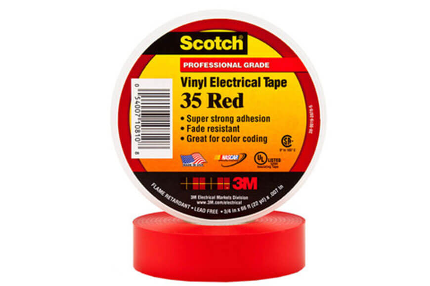 3M Scotch 35 Vinyl Elektro-Isolierband in rot, 19 mm x 20 m
