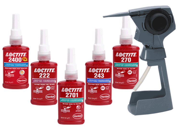 Loctite® Schraubensicherung Klebstoffsortiment mit Handosierpumpe