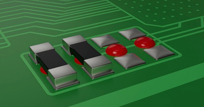 Roter Structalit® 5604 in Elektronikbauteilen