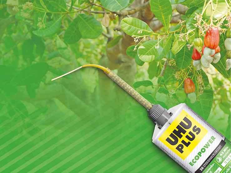UHU plus Ecopower mit Cashewnuss UHU plus Ecopower mit Cashewnuss
