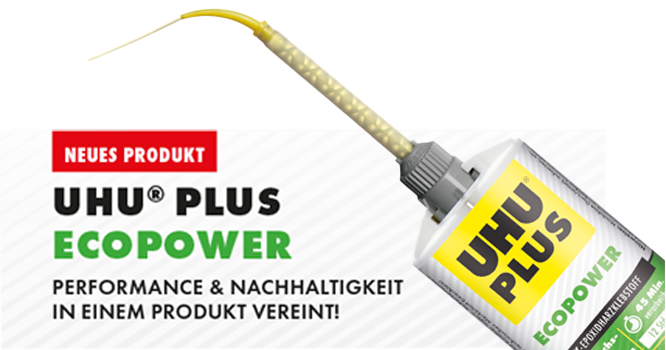 Neues Produkt UHU plus Ecopower Neues Produkt UHU plus Ecopower